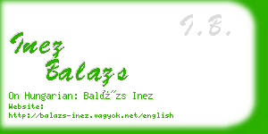 inez balazs business card